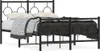 Bettgestell mit Kopf- und Fußteil Metall Schwarz 120x190 cm Produktbild-Vorschau 2