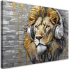 Leinwandbild Lew Muzyka Pop Art 90x60 Feeby Gelb bild für Produktbild-Vorschau 1