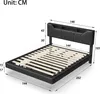 ProximaX 140x200cm lit rembourré avec connexion USB, lit Voir les images du produit 4
