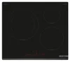 A black induction cooktop with three heating elements and a digital display. Voir les images du produit