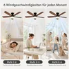 Deckenventilator mit Beleuchtung Schwarz Ø106cm H22cm 40W Produktbild-Vorschau 12