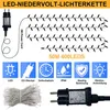 Diagram and icons illustrating features of an LED light string. Náhled obrázku produktu