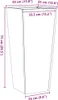 vidaXL Pflanzkübel 2 Stk. Olivgrün 35x35x75 cm Stahl Produktbild-Vorschau 7