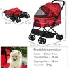 Kočárek pro psy PAWHUT D00-126RD - N Náhled obrázku produktu 2