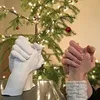 3D sada otisků rukou Valentýn pro páry sada sádrových Náhled obrázku produktu 1