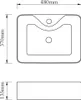Technical drawing of a sink with dimensions. Náhled obrázku produktu