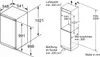 Technical drawing with dimensions for a built-in refrigerator. Produktbild-Vorschau