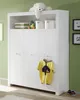 trendteam Babyzimmer Kleiderschrank Olivia/Julie Weiß 130 x Produktbild-Vorschau 3