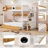 MODFU Etagenbett Kinderbett 90x200cm mit Treppe, Tafel, Produktbild-Vorschau 4