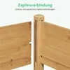Close-up view of a wooden garden bed corner joint, showing a mortise and tenon connection. Produktbild-Vorschau