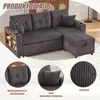 LVHOM Schlafsofa 3 in 1 mit USB und LED, 3 Sitzer Sofa mit Produktbild-Vorschau 7