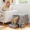 PawHut Katzenklo XXL Edelstahl Katzentoilette 130L mit 180° Produktbild-Vorschau 2