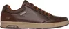 A side view of a brown Skechers sneaker. Voir les images du produit