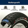 Kujo 2er Set 20 Zoll Fahrradreifen 20x1.75, 47-406,  mit Produktbild-Vorschau 2
