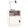 vidaXL Nachttisch Weiß 40x34x55 cm Massivholz Kiefer Produktbild-Vorschau 3