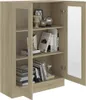 Prosklená skříň dub sonoma 82,5x30,5x115 cm kompozitní Náhled obrázku produktu 7