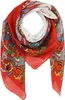 Baumwolltuch - Blumenmuster 2 rot - quadratisches Tuch Produktbild-Vorschau 1