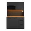 Armoire buffet Merax, meuble haut avec éclairage LED et Voir les images du produit 10