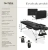 Table de massage 2 zones avec rouleaux de massage - noir Voir les images du produit 6