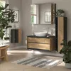 Badmöbel-Set Vicco Edelin Anthrazit/Artisan-Eiche 4-teilig, Produktbild-Vorschau 6