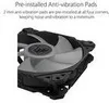 A computer fan with text describing its anti-vibration features. Anteprima dell’immagine prodotto