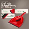 Novaliv Gummibesen Set mit Stiel & Kehrgarnitur I rot I Produktbild-Vorschau 3