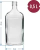 6× Glasflasche 500 ml – Schraubverschluss, klar, für Produktbild-Vorschau 4