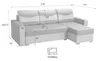 Ecksofa ARTUR mit Schlaffunktion und Bettkasten, L-Form - Produktbild-Vorschau 3