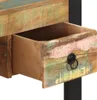Close-up of an open drawer on a wooden desk with a black metal frame. Anteprima dell’immagine prodotto