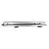A side view of a silver toilet seat. Produktbild-Vorschau