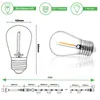 Diagrams and illustrations of an LED light string, including dimensions and technical specifications. Produktbild-Vorschau
