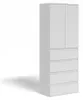Armoire à vêtements Vicco Claus Blanc 74x191.5cm avec 4 Voir les images du produit 1