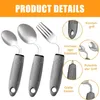 Set di posate ergonomiche, 4 pezzi - Posate con forma curva Anteprima dell’immagine prodotto 6