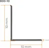 QUEST PVC lišta 10x10mm, 5m, samolepiaca, pružná, mäkká Náhľad obrázku produktu 8