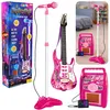 Gitarre mit Mikrofon, Saiten, Verstärker, Pink Produktbild-Vorschau 1