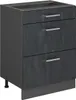 Küchenunterschrank Vicco R-Line Schwarz Beton 60 cm ohne Produktbild-Vorschau 1