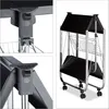 Relaxdays Servierwagen klappbar, 4 Rollen, Metall, 2 Böden, Produktbild-Vorschau 6