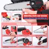 An image showing how to assemble and adjust a portable electric chainsaw. Náhľad obrázku produktu