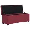 vidaXL Banc avec compartiment de rangement 116 cm vin rouge Voir les images du produit 4