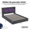 INONEFT čalúnená posteľ 160x200 cm s LED osvetlením a USB-C Náhľad obrázku produktu 4