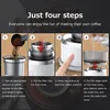 A step-by-step guide on how to use a portable coffee maker. Podgląd zdjęcia produktu