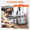 A split image showing a cluttered desk before and an organized workspace after using a document storage solution. Náhled obrázku produktu