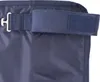 A close-up view of a navy blue fabric strap with a metal buckle and velcro closure. Anteprima dell’immagine prodotto