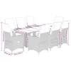 vidaXL 9-tlg. Garten-Bistro-Set mit Kissen Grau Poly Rattan Produktbild-Vorschau 7