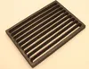 A dark gray cast iron grate with parallel raised bars on a light gray background. Produktbild-Vorschau