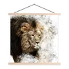 MuchoWow® Textilposter Löwe - Rauch - Tiere 40x40 cm mit Produktbild-Vorschau 1