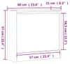 vidaXL Schuhregal Sonoma-Eiche 60x21x57 cm Holzwerkstoff Produktbild-Vorschau 8