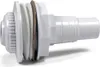 A white plastic pool inlet nozzle with a gasket, shown against a white background. Produktbild-Vorschau