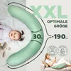 Stillkissen 190x30 XXL | Füllung Faserbällchen | Bezug 100% Produktbild-Vorschau 3