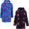 Marvel Spiderman Kinder Fleece Bademantel – Hellblau / Produktbild-Vorschau 2
